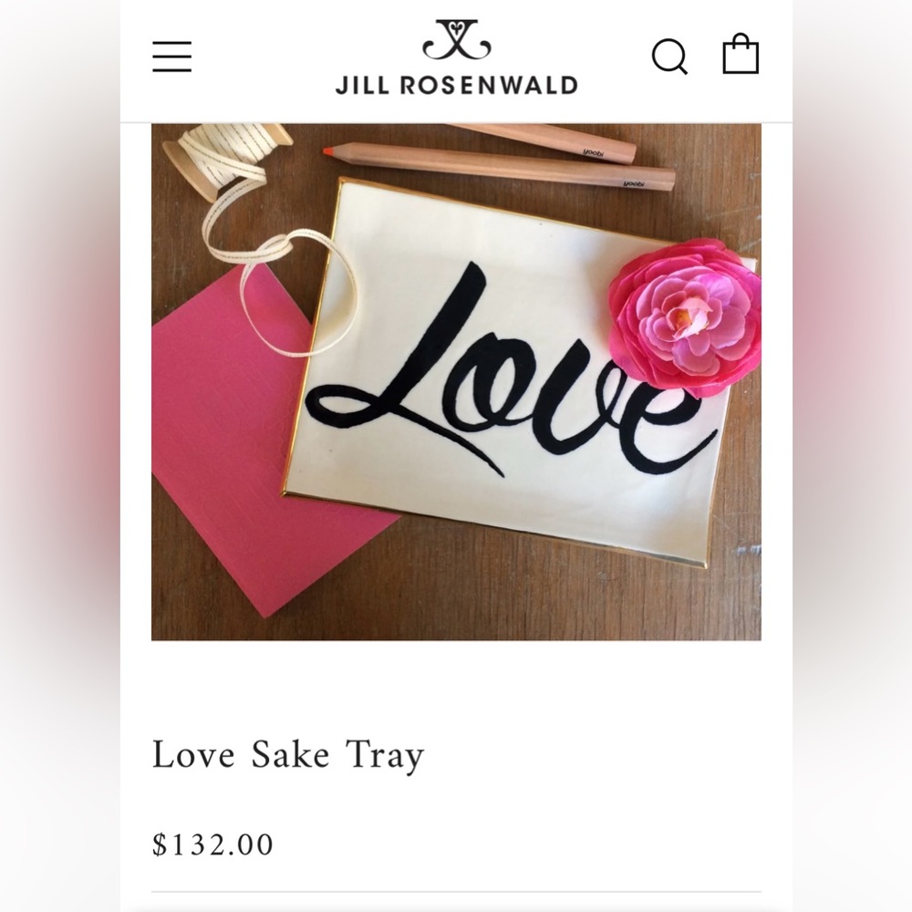 JILL ROSENWALD Love Sake Tray